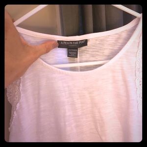 Pea in the Pod Maternity white top